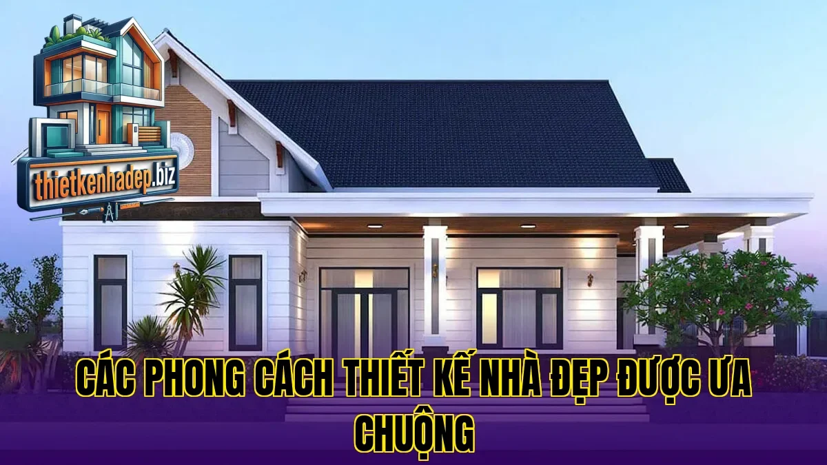 Các phong cách thiết kế nhà đẹp được ưa chuộng