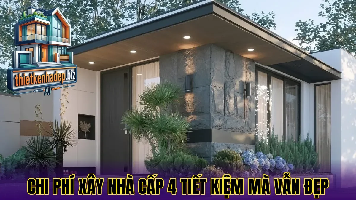 Chi phí xây nhà cấp 4 tiết kiệm mà vẫn đẹp