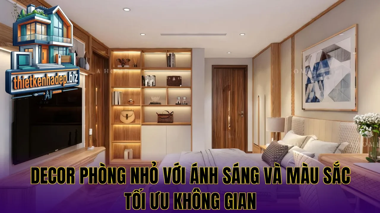 Decor phòng nhỏ với ánh sáng và màu sắc tối ưu không gian