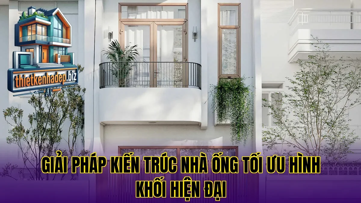 Giải pháp kiến trúc nhà ống tối ưu hình khối hiện đại