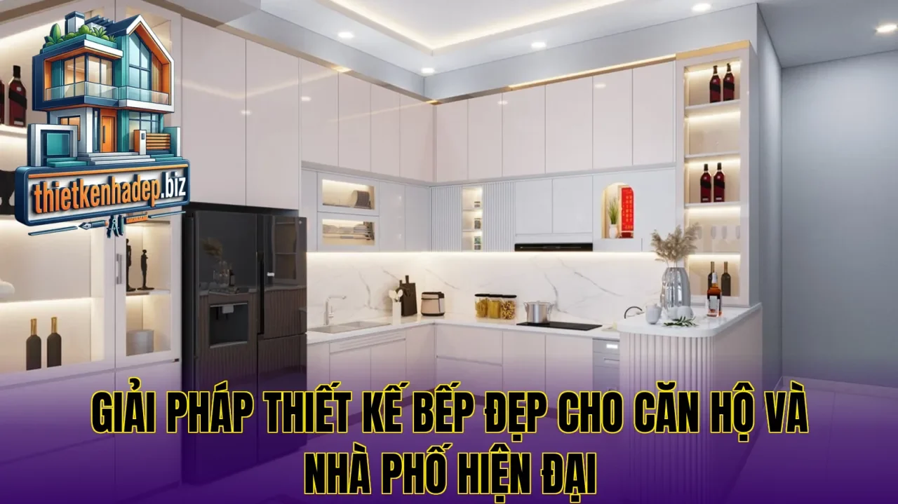 Giải pháp thiết kế bếp đẹp cho căn hộ và nhà phố hiện đại