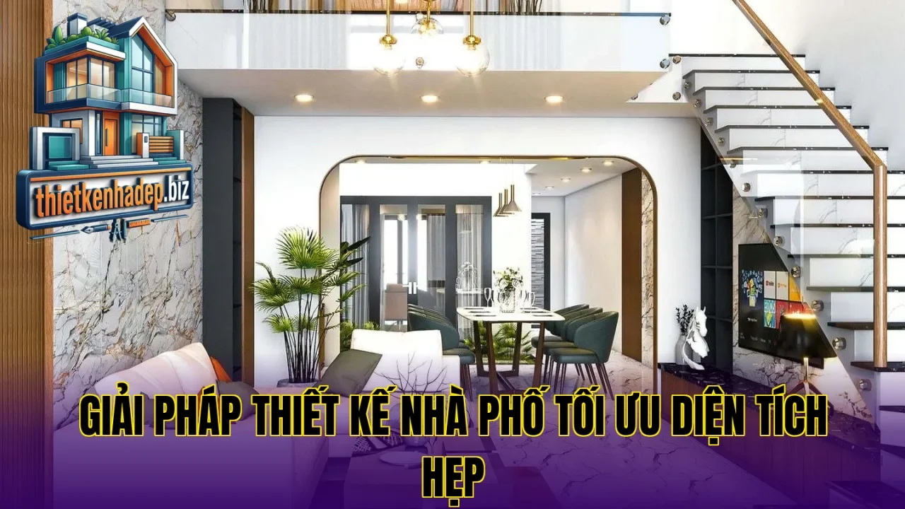 Giải pháp thiết kế nhà phố tối ưu diện tích hẹp