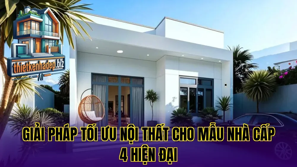 Giải pháp tối ưu nội thất cho mẫu nhà cấp 4 hiện đại