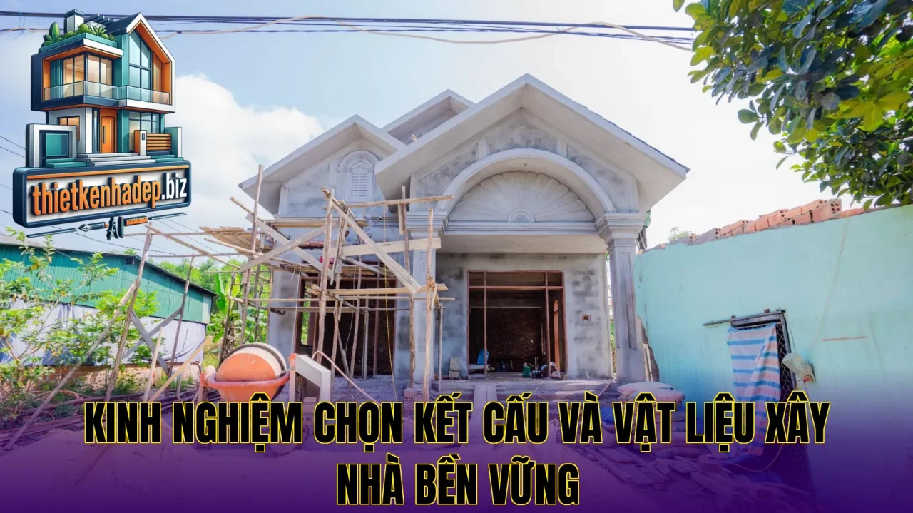 Kinh nghiệm chọn kết cấu và vật liệu xây nhà bền vững