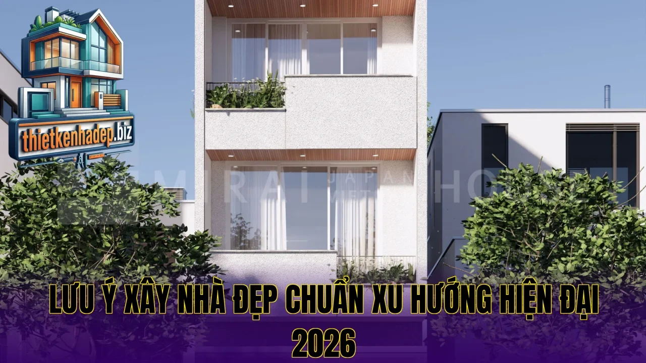 Lưu ý xây nhà đẹp chuẩn xu hướng hiện đại 2026