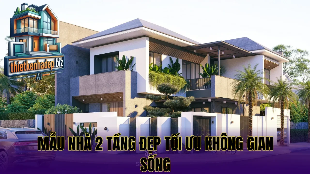 Mẫu nhà 2 tầng đẹp tối ưu không gian sống