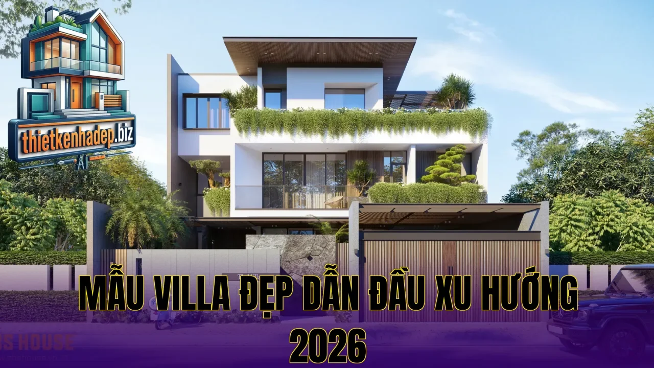 Mẫu villa đẹp dẫn đầu xu hướng 2026
