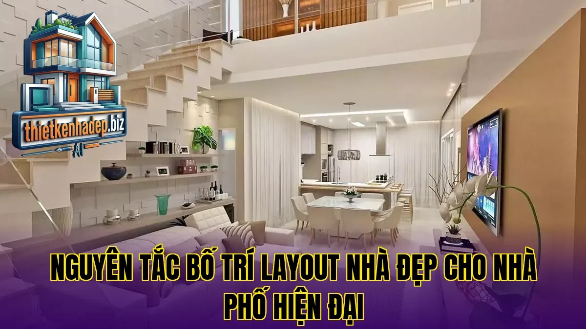 Nguyên tắc bố trí layout nhà đẹp cho nhà phố hiện đại