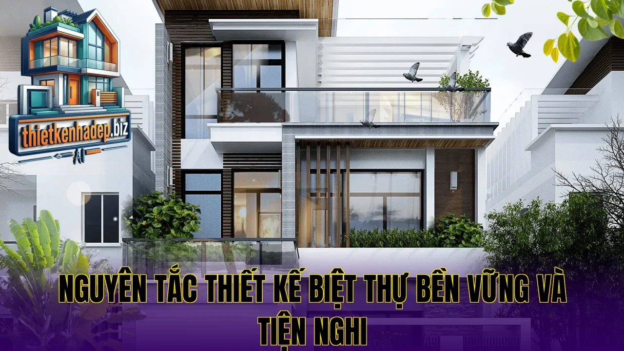 Nguyên tắc thiết kế biệt thự bền vững và tiện nghi