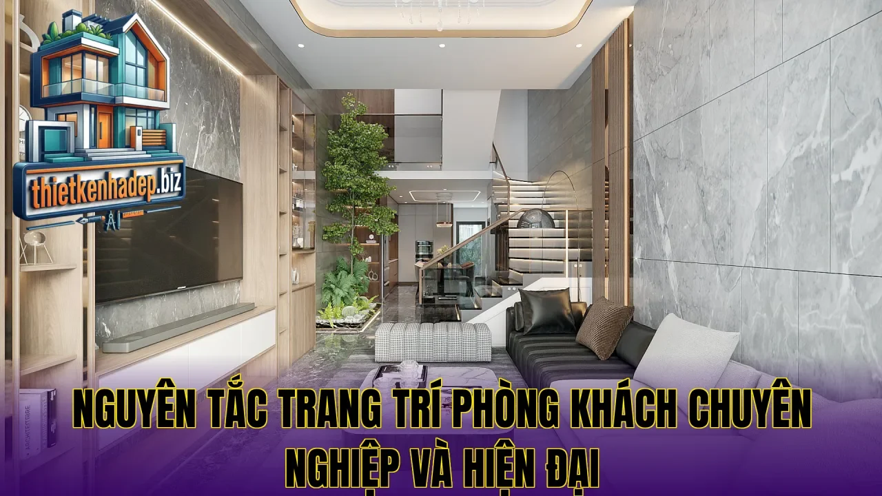 Nguyên tắc trang trí phòng khách chuyên nghiệp và hiện đại