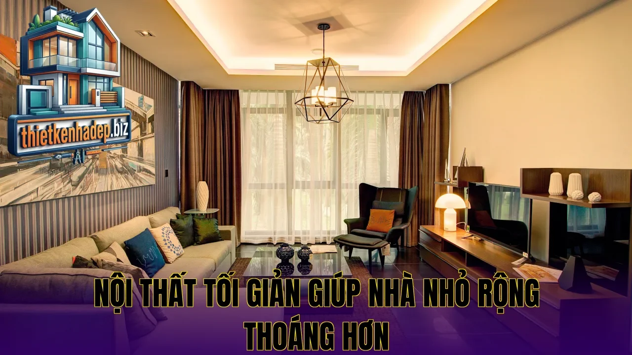 Nội thất tối giản giúp nhà nhỏ rộng thoáng hơn