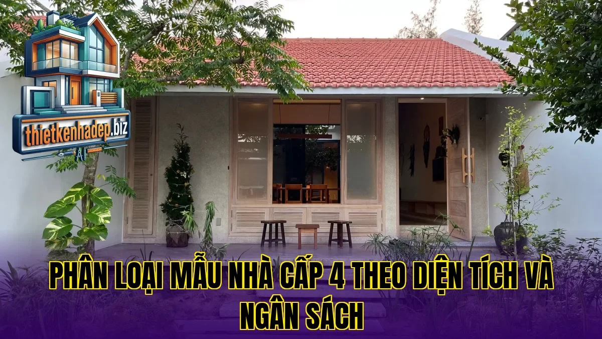 Phân loại mẫu nhà cấp 4 theo diện tích và ngân sách
