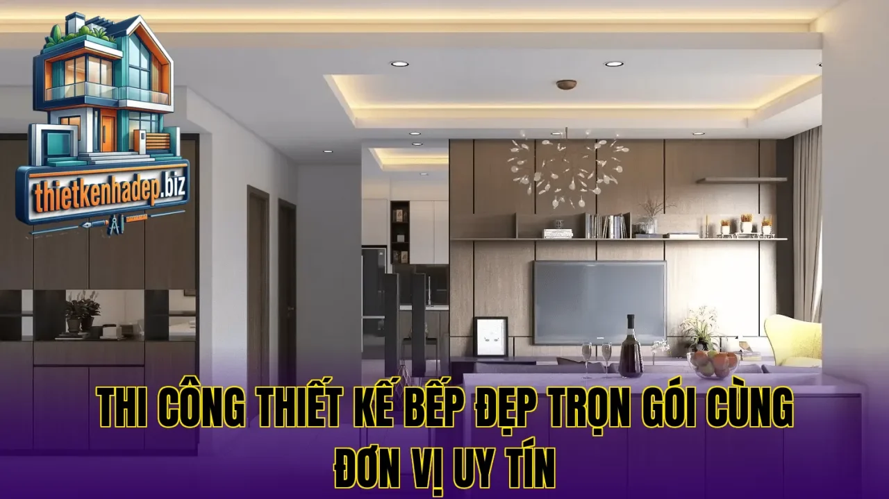 Thi công thiết kế bếp đẹp trọn gói cùng đơn vị uy tín