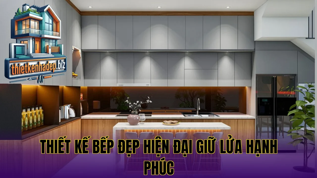 Thiết kế bếp đẹp hiện đại giữ lửa hạnh phúc