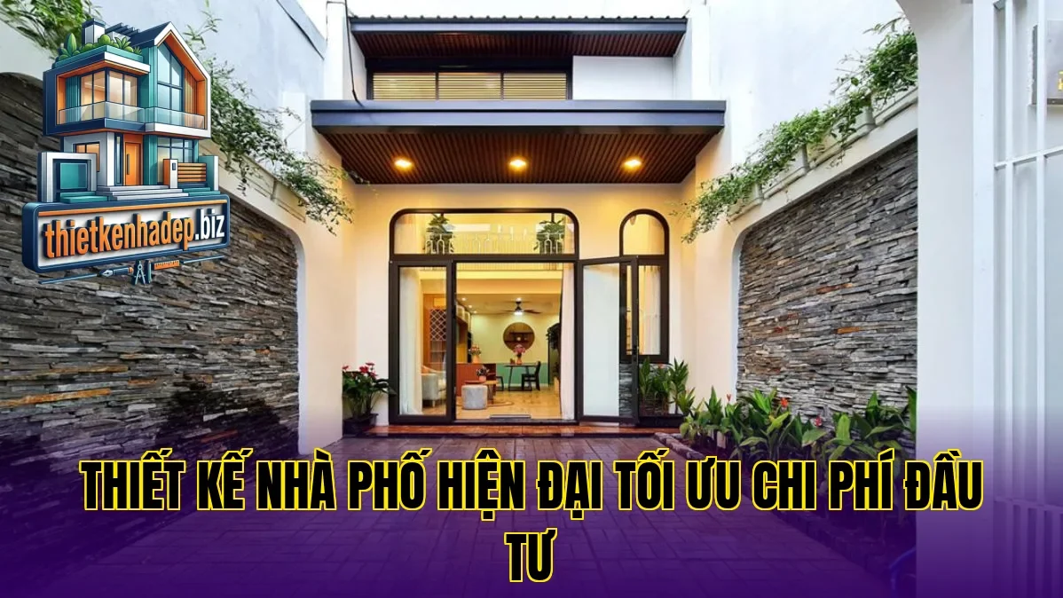 Thiết kế nhà phố hiện đại tối ưu chi phí đầu tư