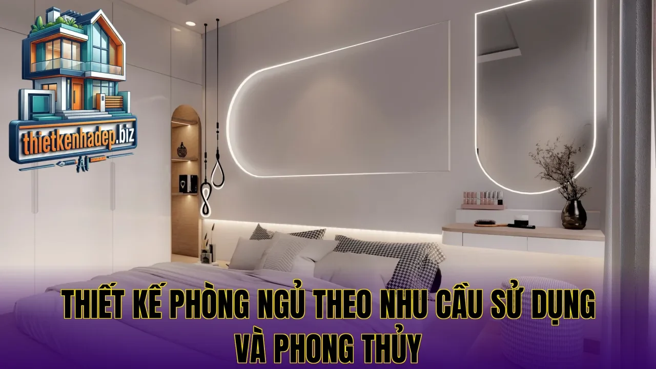 Thiết kế phòng ngủ theo nhu cầu sử dụng và phong thủy