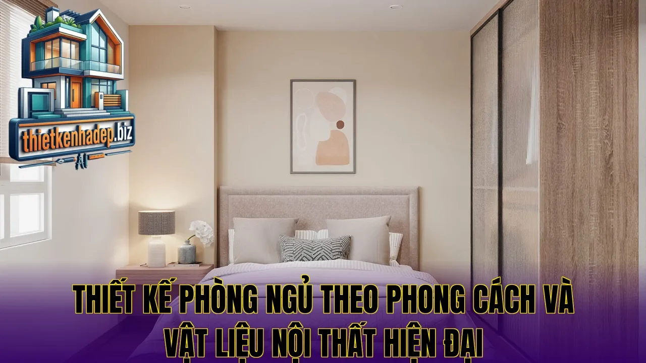 Thiết kế phòng ngủ theo phong cách và vật liệu nội thất hiện đại