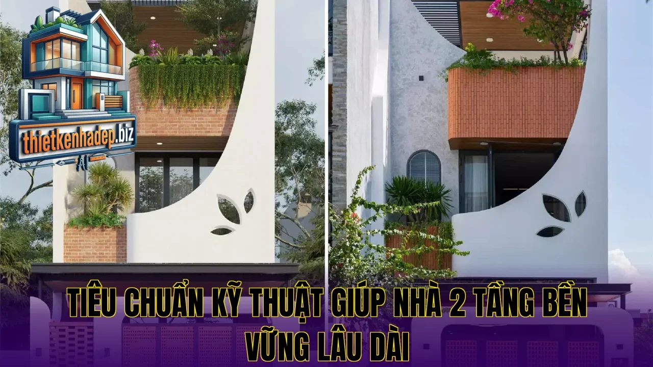 Tiêu chuẩn kỹ thuật giúp nhà 2 tầng bền vững lâu dài