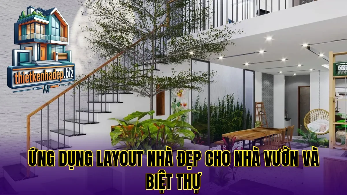 Ứng dụng layout nhà đẹp cho nhà vườn và biệt thự