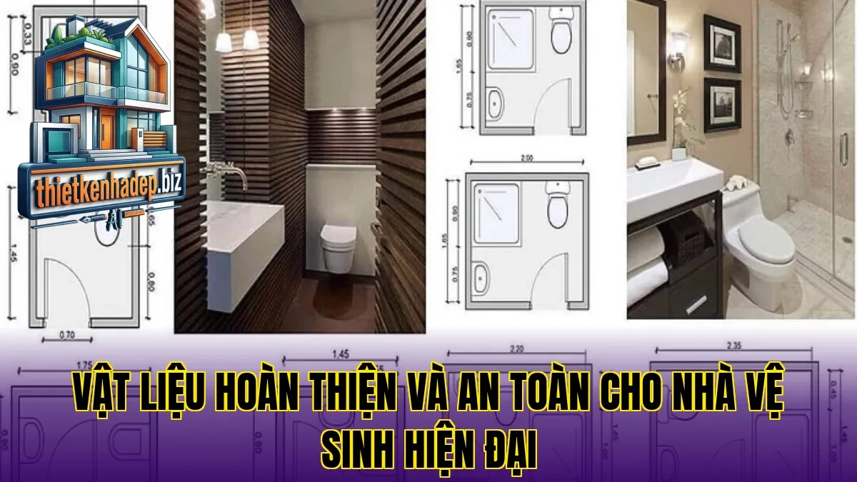 Vật liệu hoàn thiện và an toàn cho nhà vệ sinh hiện đại
