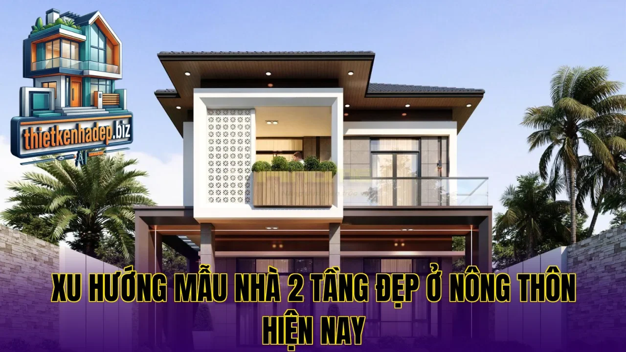 Xu hướng mẫu nhà 2 tầng đẹp ở nông thôn hiện nay
